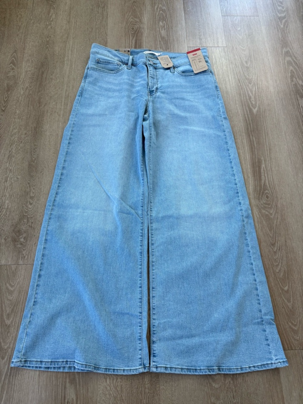 Levi's 318 Light Blue Wide-Leg Jeans